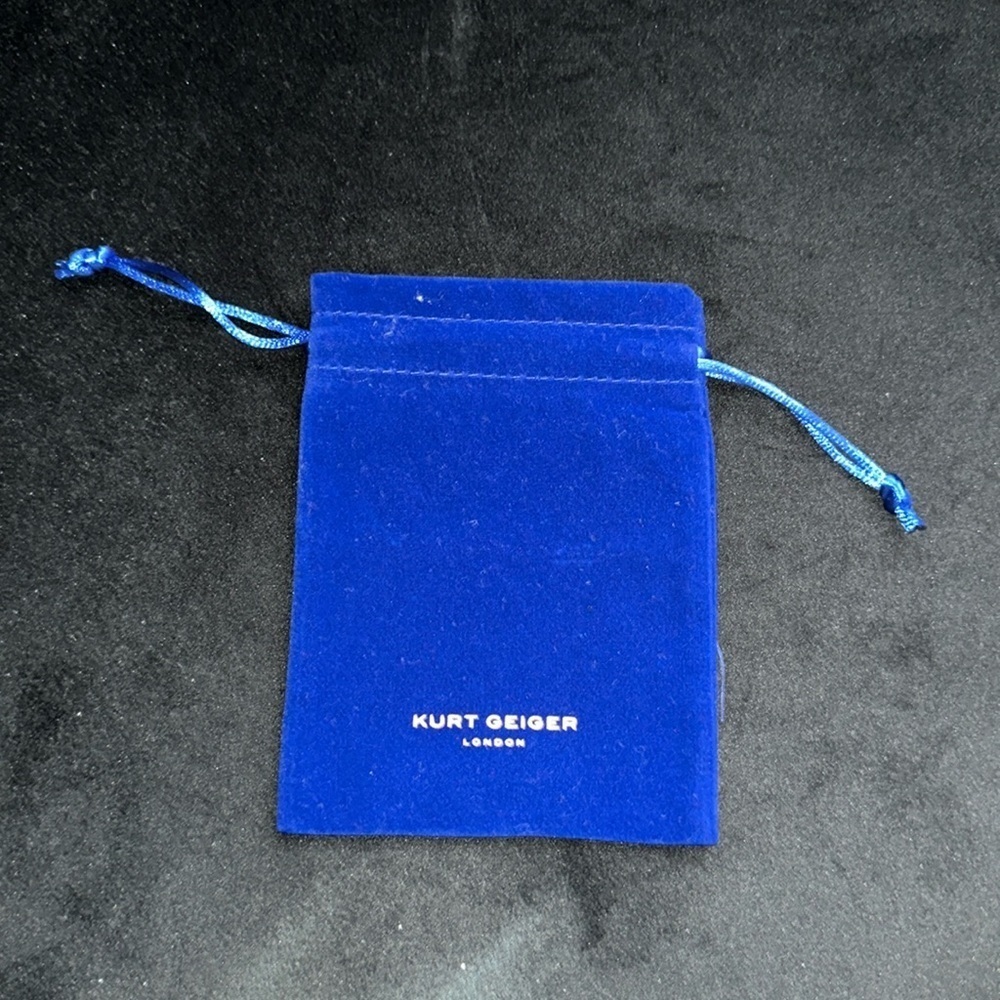 Kurt Geiger velvet  jewelry dust bag. Size 4.5”x 5.5”